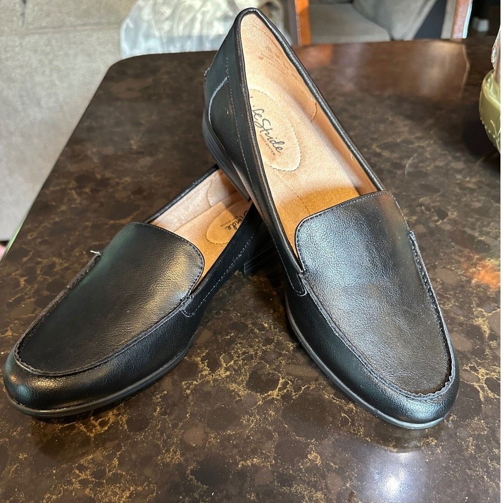 LifeStride Soft System Womens Black Slip On Loafers Size 10 Flats Shoe BRAND NEW
